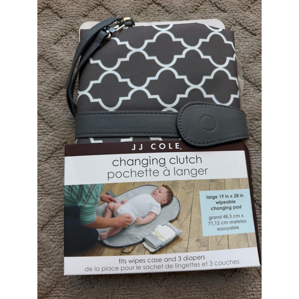 JJ Cole Diaper Changing Clutch, Stone Arbor - Picture 1 of 4